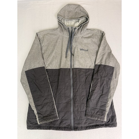 Marmot Other - Marmot Men's XL Full Zip Hoodie Sweatshirt Gray Black Colorblock Hiking Outdoor